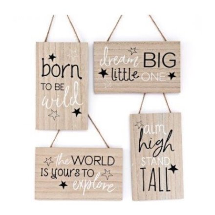 Hanging Baby Wooden Plaques