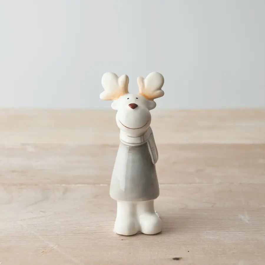 Standing Grey Reindeer 13cm